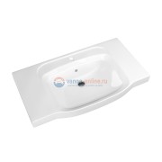 Раковина Aquanet Домино 90 см c обрамлением, цвет белый 00185340