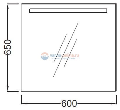 Зеркало Jacob Delafon Parallel 60 см, EB1411-NF, белый Зеркало Jacob Delafon Parallel 60 см, EB1411-NF, белый