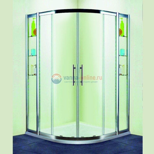 Душевой уголок RGW HO-512, 030651222-11, 120 х 120 x 195 см, четверть круга, дверь раздвижная, стекло прозрачное, хром