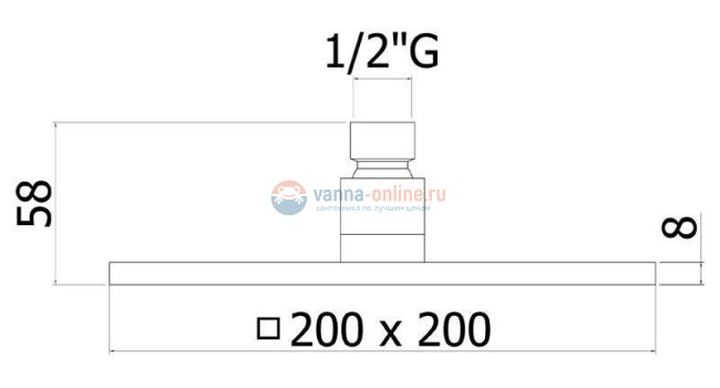 Верхний душ с держателем Paffoni Syncro ZSOF075CR/ZSOF063CR, хром