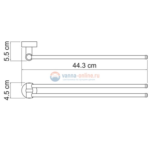 Полотенцедержатель WasserKRAFT Donau 9431 Полотенцедержатель WasserKRAFT Donau 9431