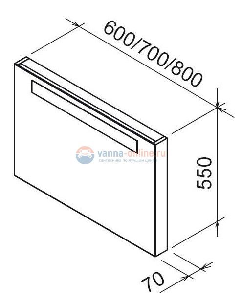 Зеркало Ravak Classic 800 стрип оникс X000000250