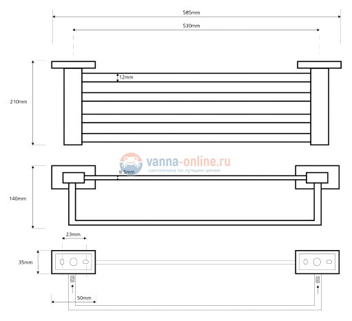 Полка Bemeta Plaza 118104122 Полка Bemeta Plaza 118104122