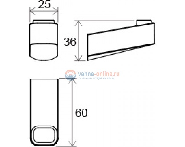 Крючок одинарный Ravak  10° TD 110.00