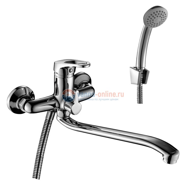 Смеситель Rossinka B35-34 для ванны с S-образным поворотным изливом Смеситель Rossinka B35-34 для ванны с S-образным поворотным изливом