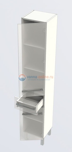 Пенал Aquanet Верона 35 00178970 напольный, цвет белый