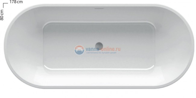 Акриловая ванна Ravak Solo XC00100025 178 х 80 см