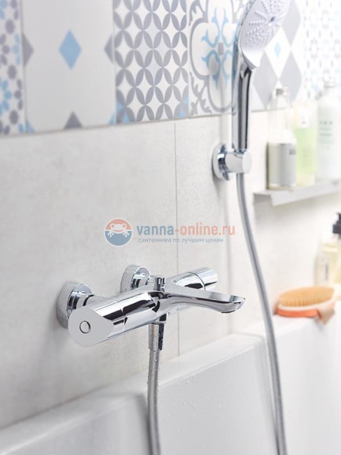 Смеситель Jacob Delafon Villette E23721-CP для ванны и душа, термостатический, хром Смеситель Jacob Delafon Villette E23721-CP для ванны и душа, термостатический, хром