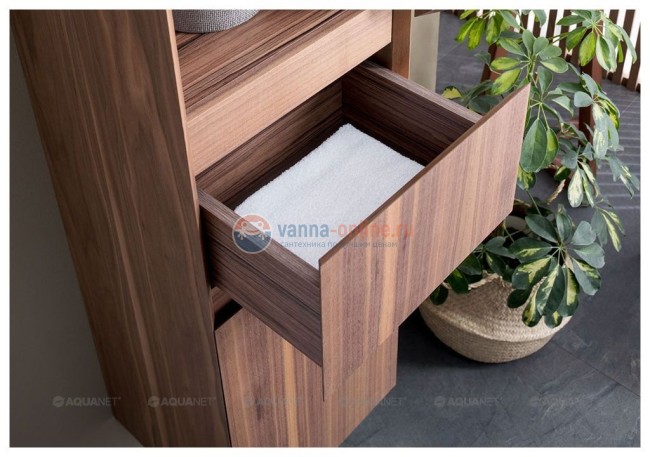 Шкаф-пенал Aquanet Нью-Йорк 35 00203956, цвет орех