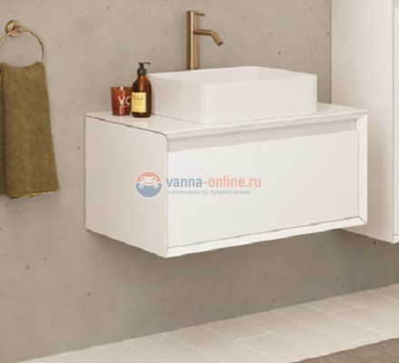 Тумба с раковиной Dreja Insight 80 см, 99.9200, белый глянцевый Тумба с раковиной Dreja Insight 80 см, 99.9200, белый глянцевый