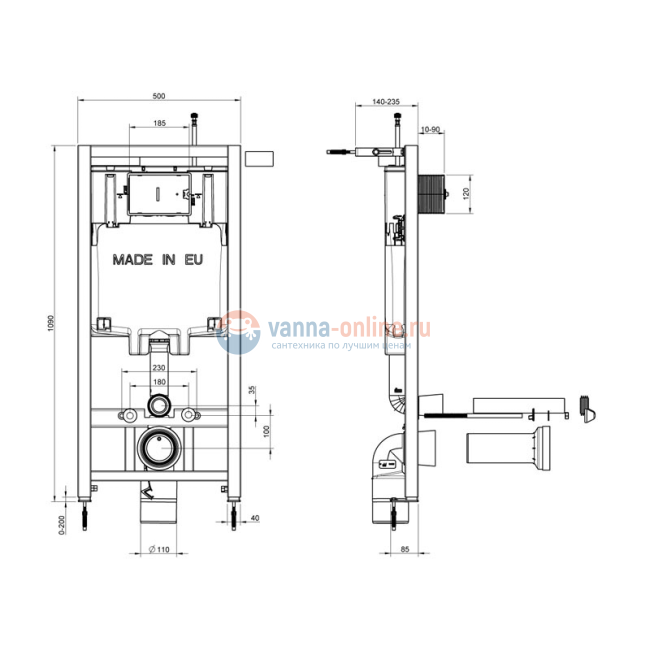Инсталляция Jacob Delafon с безободковым унитазом Jacob Delafon Patio EDV102-00, сиденье микролифт клавиша хром, комплект 322903 Инсталляция Jacob Delafon с безободковым унитазом Jacob Delafon Patio EDV102-00, сиденье микролифт клавиша хром, комплект 322903