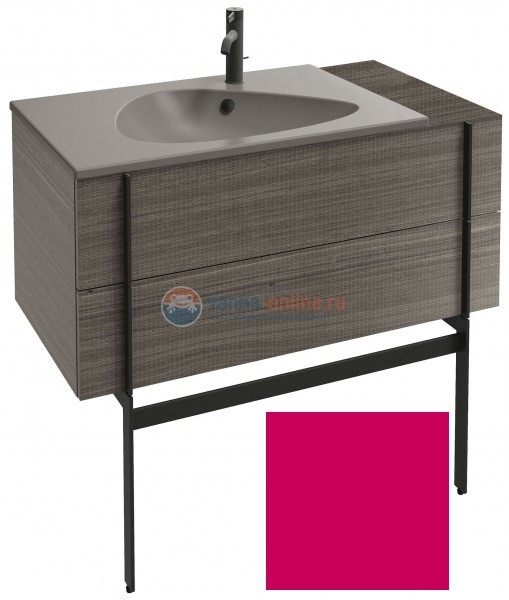 Тумба под раковину Jacob Delafon Nouvelle Vague 100 EB3031-441, с выступом, цвет - фуксия глянцевый