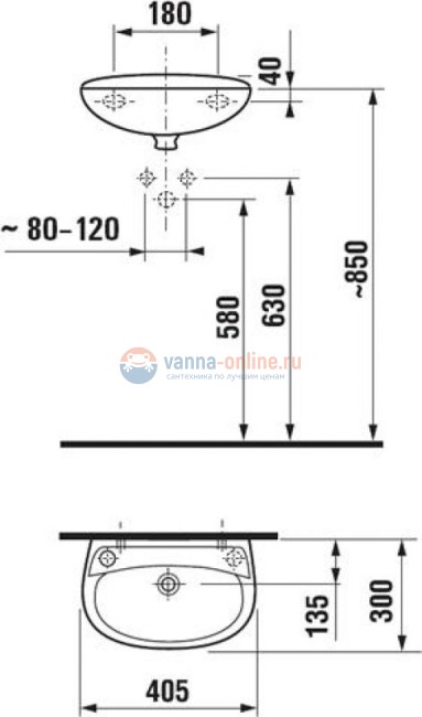 Рукомойник Jika Lyra 40 1527.1 L