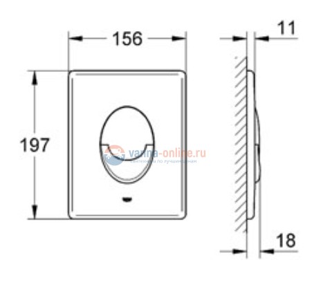 Накладная панель Grohe Skate Air 38505SH0, вертикальная, белая