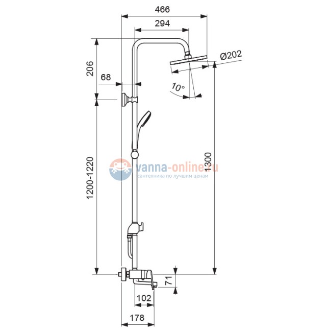 Душевая система Vidima Balance BA270AA