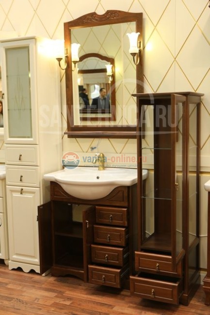 Тумба с раковиной Opadiris КЛИО 75, орех антикварный