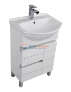 Тумба под раковину Aquanet Доминика 60 00171684, цвет фасада белый