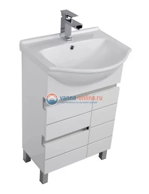 Тумба под раковину Aquanet Доминика 60 00171684, цвет фасада белый Тумба под раковину Aquanet Доминика 60 00171684, цвет фасада белый