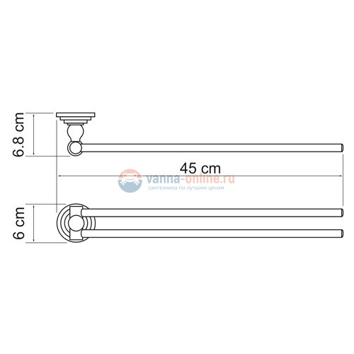Полотенцедержатель WasserKRAFT Ammer 7031