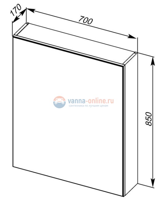 Зеркало-шкаф Aquanet Мадейра 70 00183065