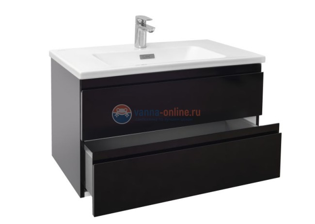 Тумба под раковину Jacob Delafon Madeleine EB2053-J52, 80 см, блестящая черная
