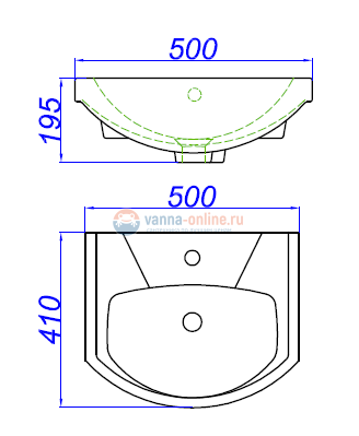 Раковина Aqwella Элеганс 500 Раковина Aqwella Элеганс 500