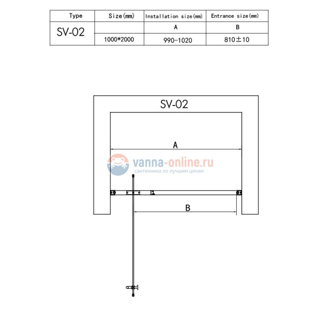 Душевая дверь RGW SV-02 06320210-11 100 х 200 см распашная, стекло прозрачное, хром Душевая дверь RGW SV-02 06320210-11 100 х 200 см распашная, стекло прозрачное, хром