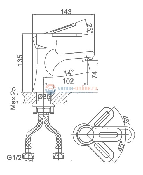 Комплект смесителей D&K Rhein.Paulinus DA1352137SET