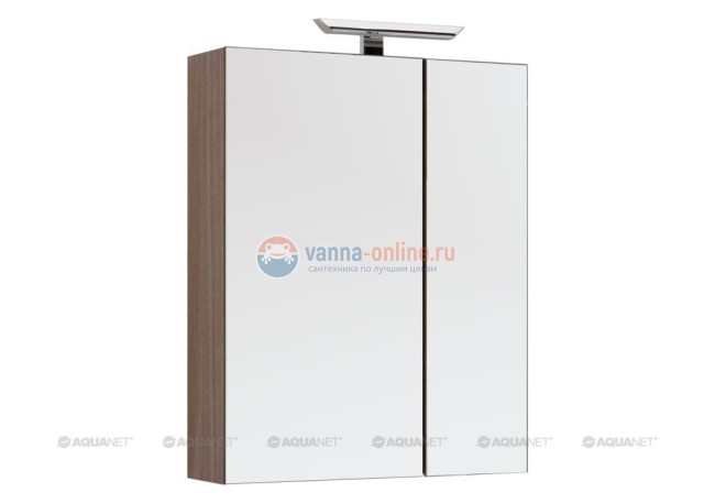 Зеркальный шкаф Aquanet Нью-Йорк 70 00203952, цвет орех