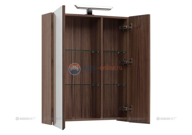 Зеркальный шкаф Aquanet Нью-Йорк 70 00203952, цвет орех