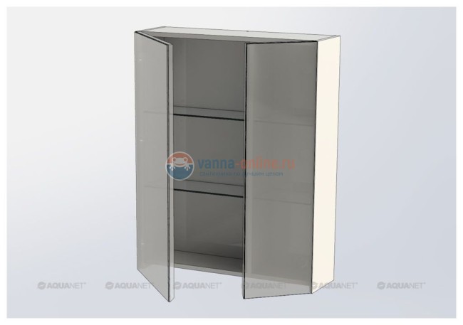 Зеркальный шкаф Aquanet Нью-Йорк 70 00203952, цвет орех