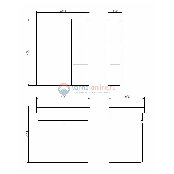 Тумба Comfortу Тромсе-60 дуб сонома с раковиной Fest 60 (4142217)