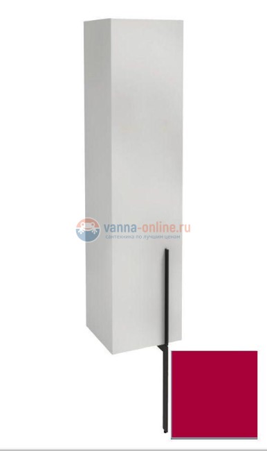 Пенал Jacob Delafon Nouvelle Vague 35 см, EB3047G-M75, цвет малиновый матовый, левый