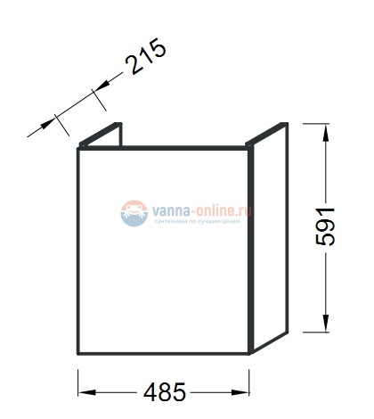 Тумба под раковину Jacob Delafon Odeon Up EB863-E10, квебекский дуб
