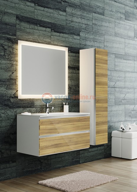 Тумба с раковиной Sanvit Авеню-2 kavenu260, 60 см подвесная, белый глянцевый