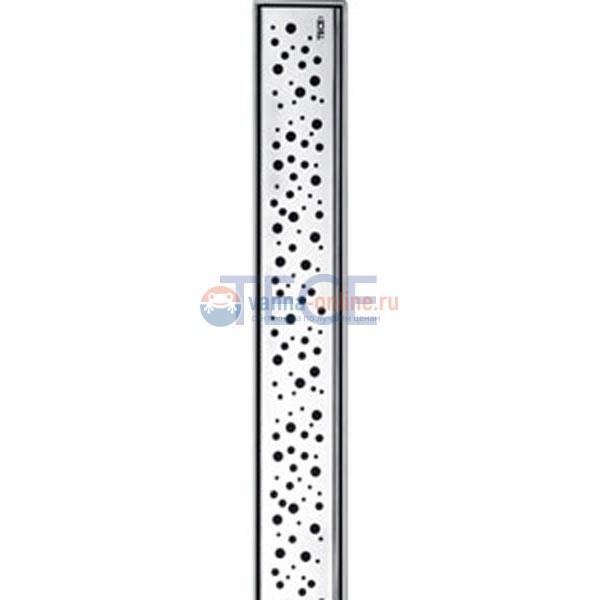 Решетка TECE «Drops» из нержавеющей стали, прямая, длина 800 мм, глянец