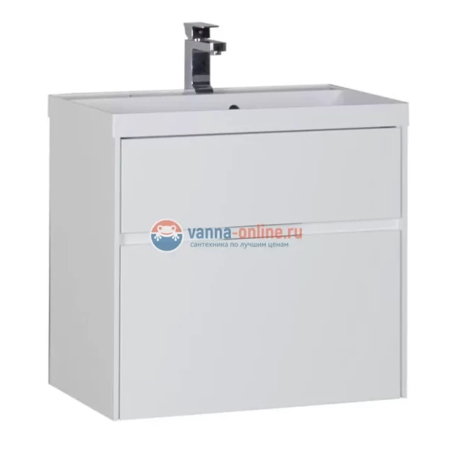 Тумба под раковину Aquanet Латина 60 (2 ящика) 00179934, цвет фасада белый Тумба под раковину Aquanet Латина 60 (2 ящика) 00179934, цвет фасада белый