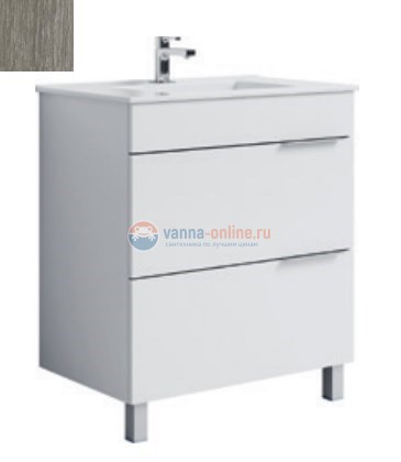 Тумба под раковину Aqwella Бриг 75 Br.01.07/2/Gray, дуб седой