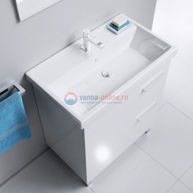 Тумба под раковину Aqwella Бриг 75 Br.01.07/2/Gray, дуб седой