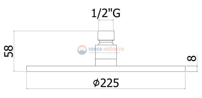 Верхний душ с держателем Paffoni Master ZSOF074CR/ZSOF034CR, хром