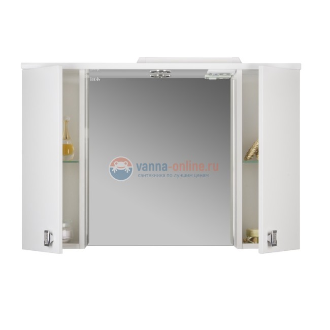 Зеркальный шкаф Iddis Rise RIS90W0i99, 90 см, цвет - белый Зеркальный шкаф Iddis Rise RIS90W0i99, 90 см, цвет - белый