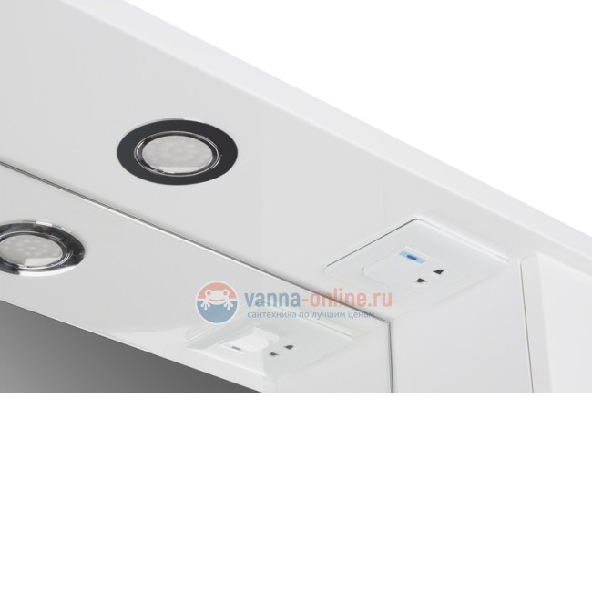 Зеркальный шкаф Iddis Rise RIS90W0i99, 90 см, цвет - белый Зеркальный шкаф Iddis Rise RIS90W0i99, 90 см, цвет - белый