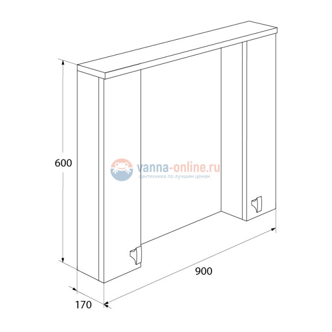 Зеркальный шкаф Iddis Rise RIS90W0i99, 90 см, цвет - белый Зеркальный шкаф Iddis Rise RIS90W0i99, 90 см, цвет - белый