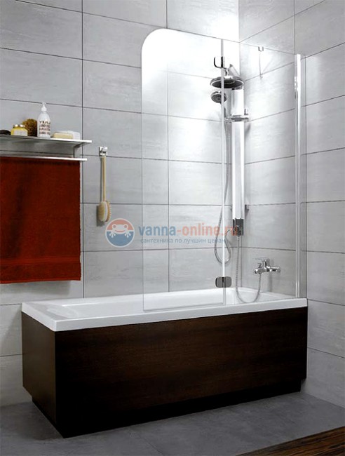 Шторка на ванну Radaway Torrenta PND 100 прозрачное стекло R Шторка на ванну Radaway Torrenta PND 100 прозрачное стекло R