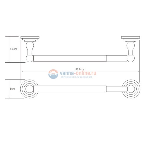 Полотенцедержатель WasserKRAFT Isar K-7391, 32 см