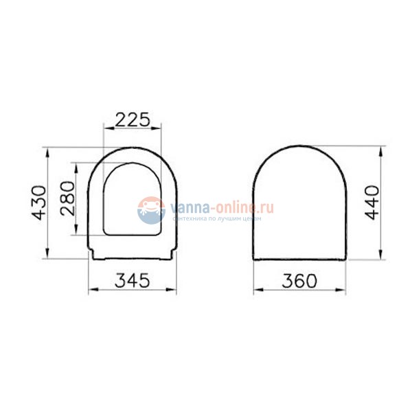 Крышка-сиденье Vitra 94-003-001 Крышка-сиденье Vitra 94-003-001