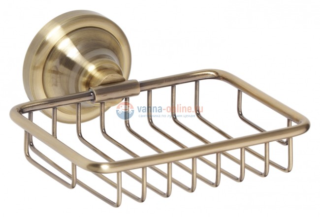 Мыльница прямоугольная Bemeta Retro 144108167 14 x 14.2 x 6.5 см, бронза