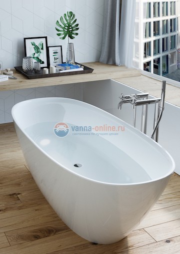 Ванна каменная Roca Ariana 165 х 75 см 248470000, литой мрамор Stonex, овальная, белая Ванна каменная Roca Ariana 165 х 75 см 248470000, литой мрамор Stonex, овальная, белая