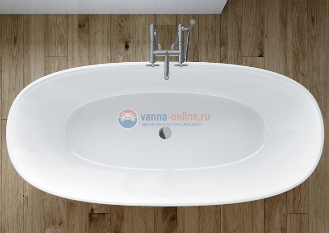 Ванна каменная Roca Ariana 165 х 75 см 248470000, литой мрамор Stonex, овальная, белая Ванна каменная Roca Ariana 165 х 75 см 248470000, литой мрамор Stonex, овальная, белая