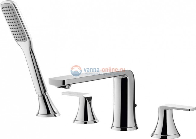 Смеситель Cezares GLOBO-F-BVD4-01 на борт ванны с ручным душем Смеситель Cezares GLOBO-F-BVD4-01 на борт ванны с ручным душем